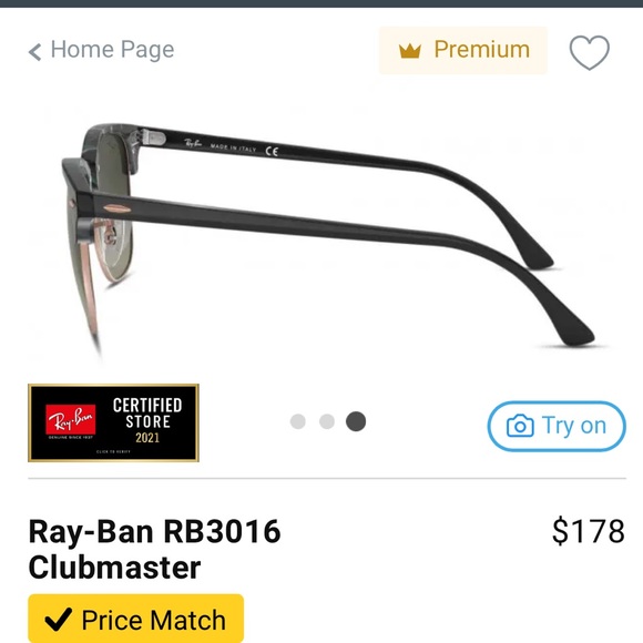 Rayban Clubmaster sunglasses 😎 - Picture 2 of 14